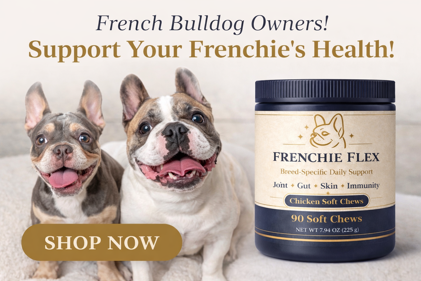 Frenchie Vitality Chews (3 Month Supply)